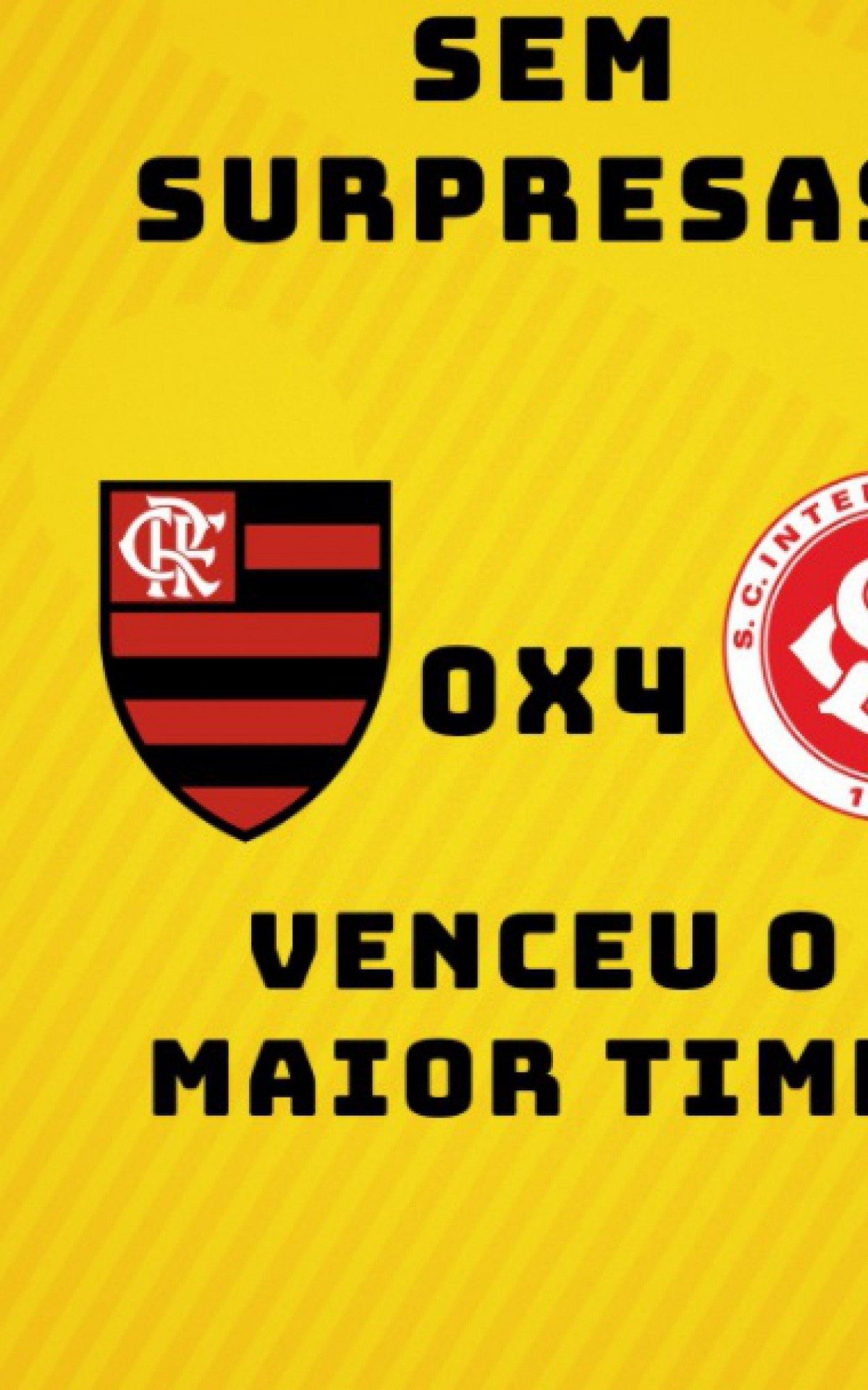 Memes: Flamengo sofre goleada do Internacional - Reprodução