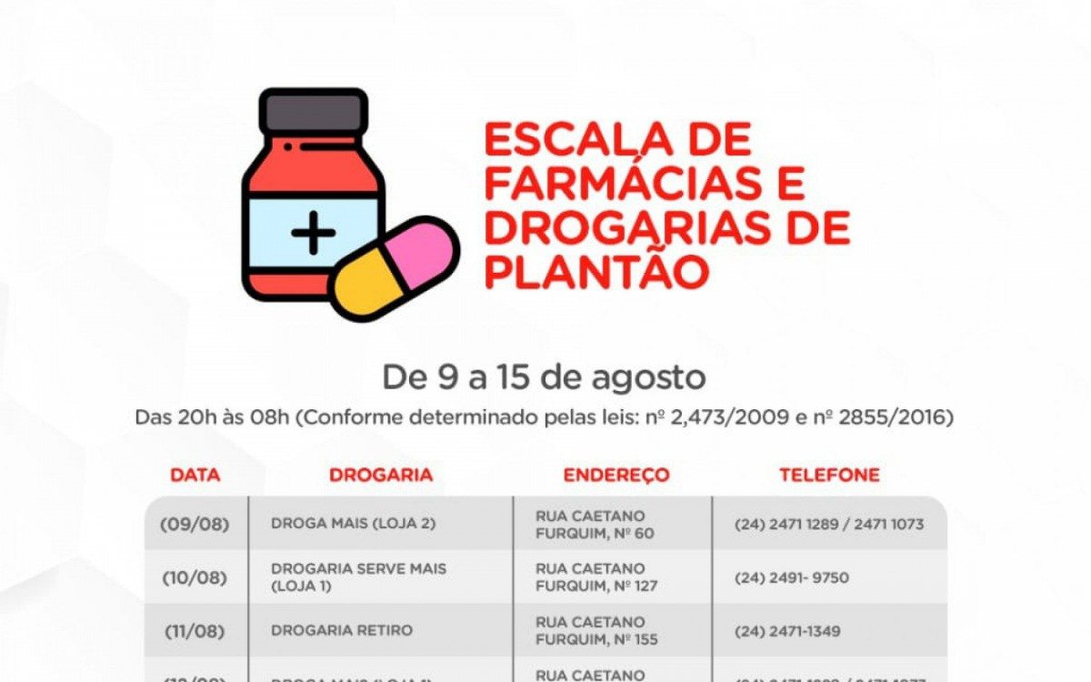 Lista até o próximo domingo