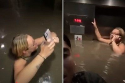 Vídeo: três pessoas ficam presas em elevador prestes a ser inundado