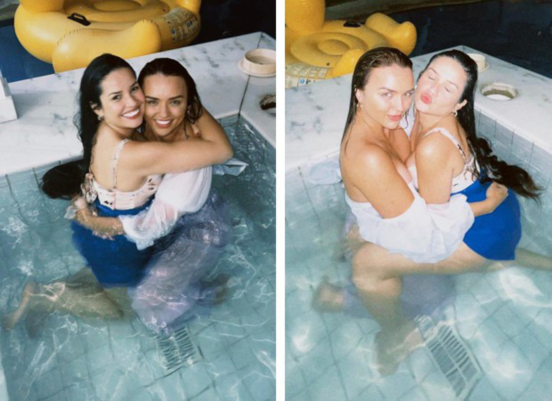 Juliette e Rafa Kalimann se divertem na piscina da nova casa do 'BBB 21' - Reprodução Internet