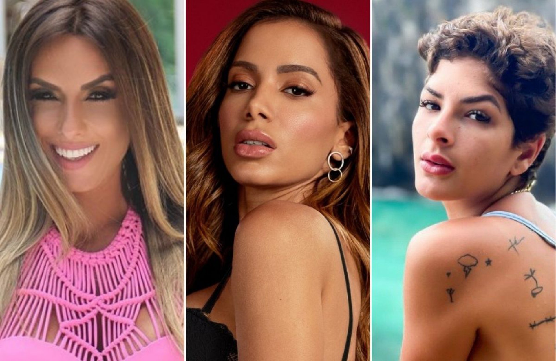Nicole Bahls, Anitta e Lary Bottino - Reprodução/Montagem
