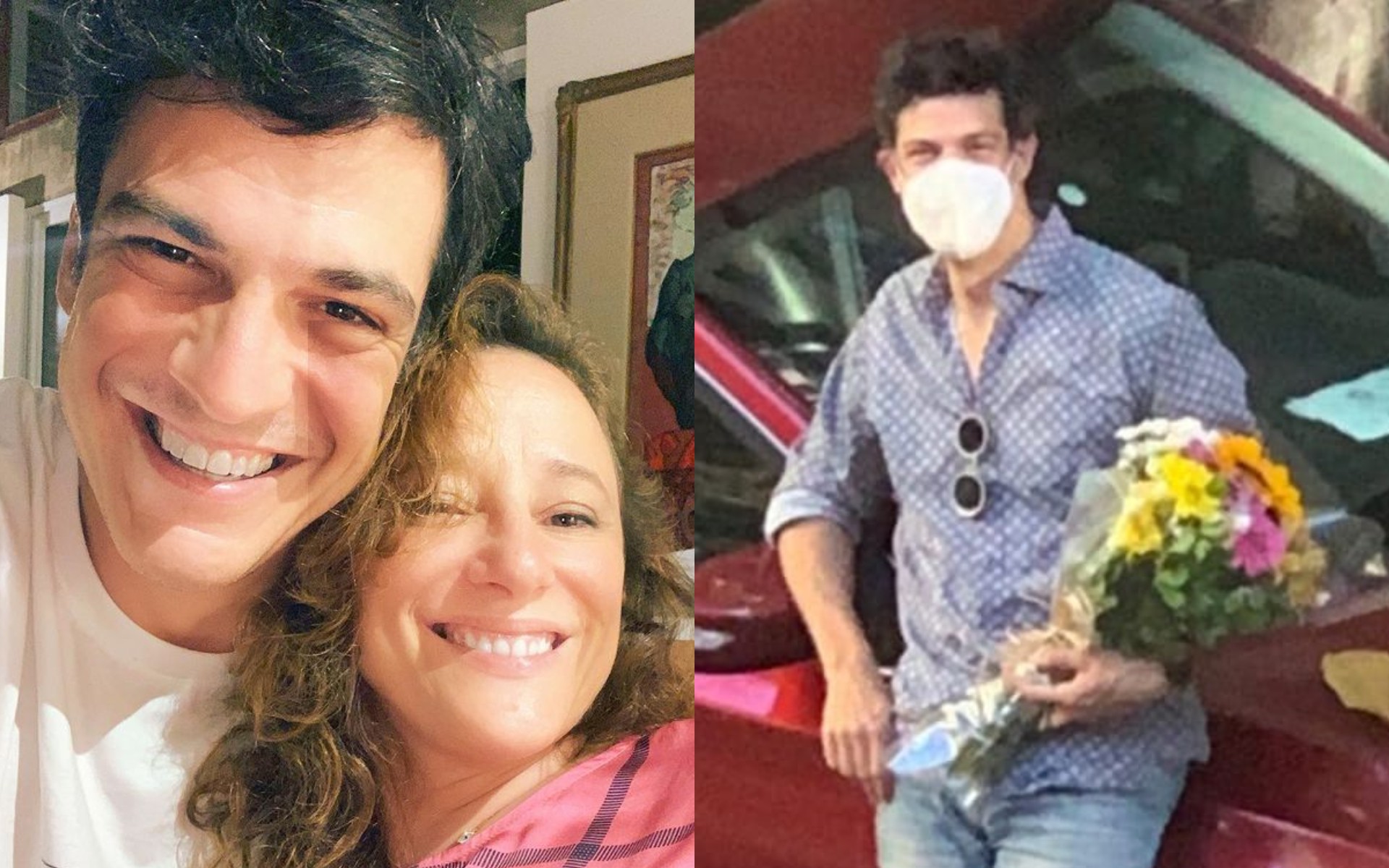 Mateus Solano ganha declaração de amor após buscar esposa no hospital com  buquê de flores
