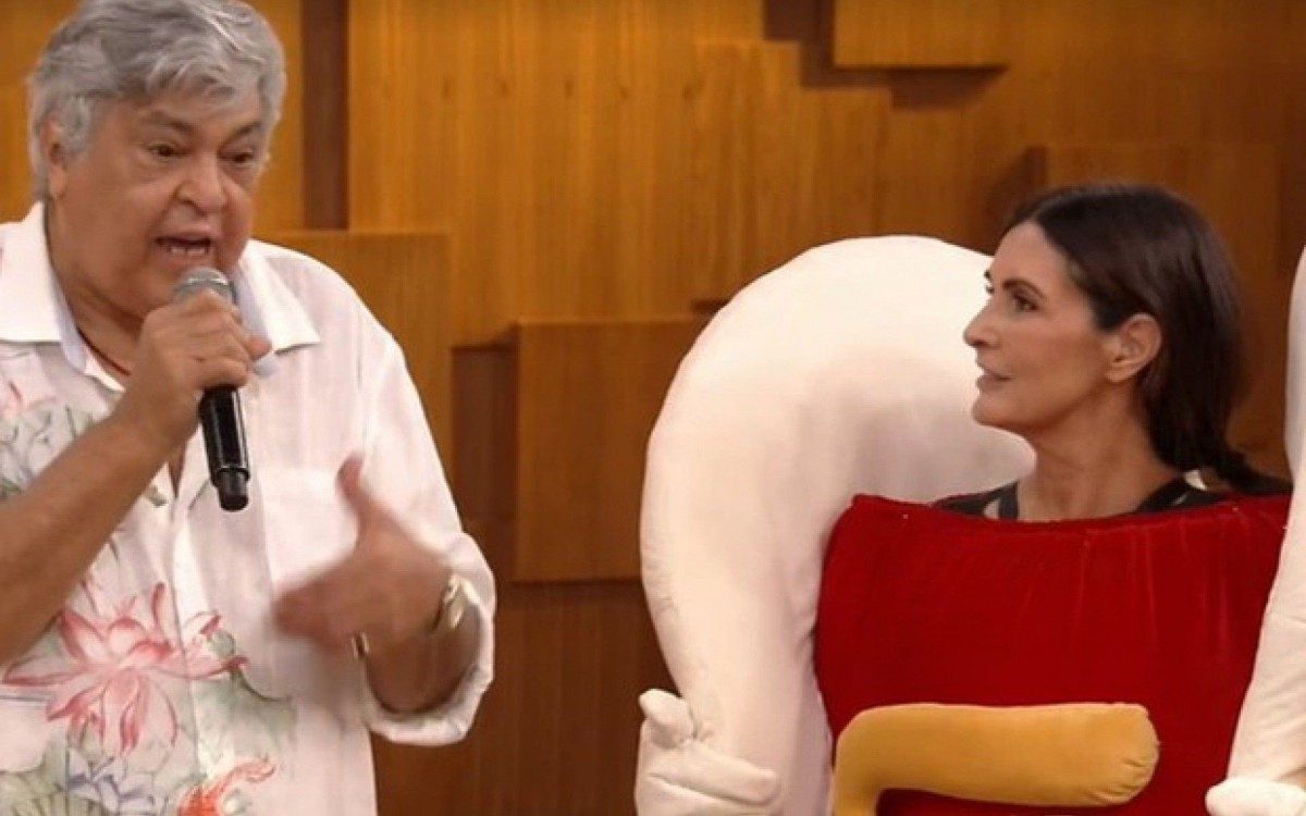 Fátima Bernardes se fantasia de cachorro-quente para encontrar Sidney Magal