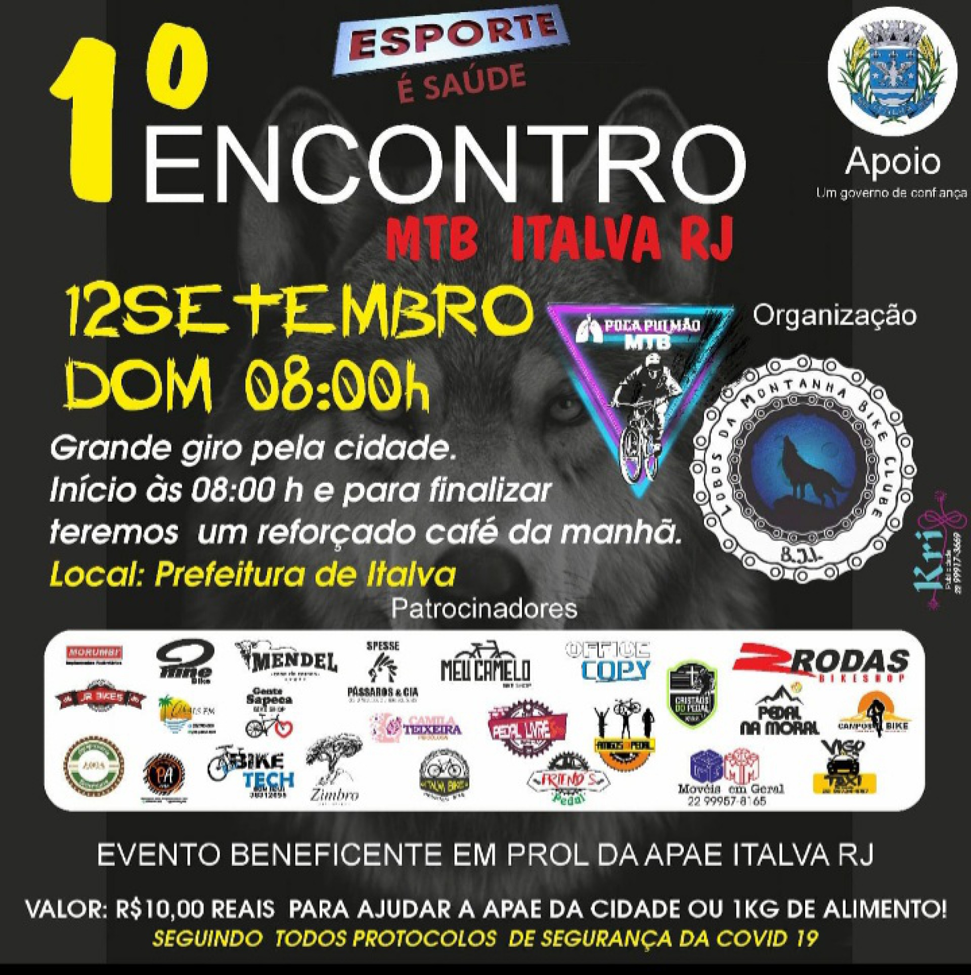 Italva: 1&deg; Encontro MTB ser&aacute; realizado em prol da APAE do munic&iacute;pio 