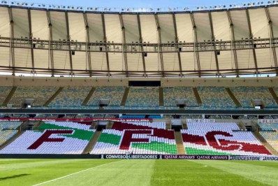 Fluminense monta mosaico para jogo contra o Barcelona na Libertadores