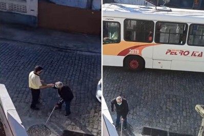 Motorista da Petro Ita ajuda idoso a atravessar rua e vídeo viraliza na internet