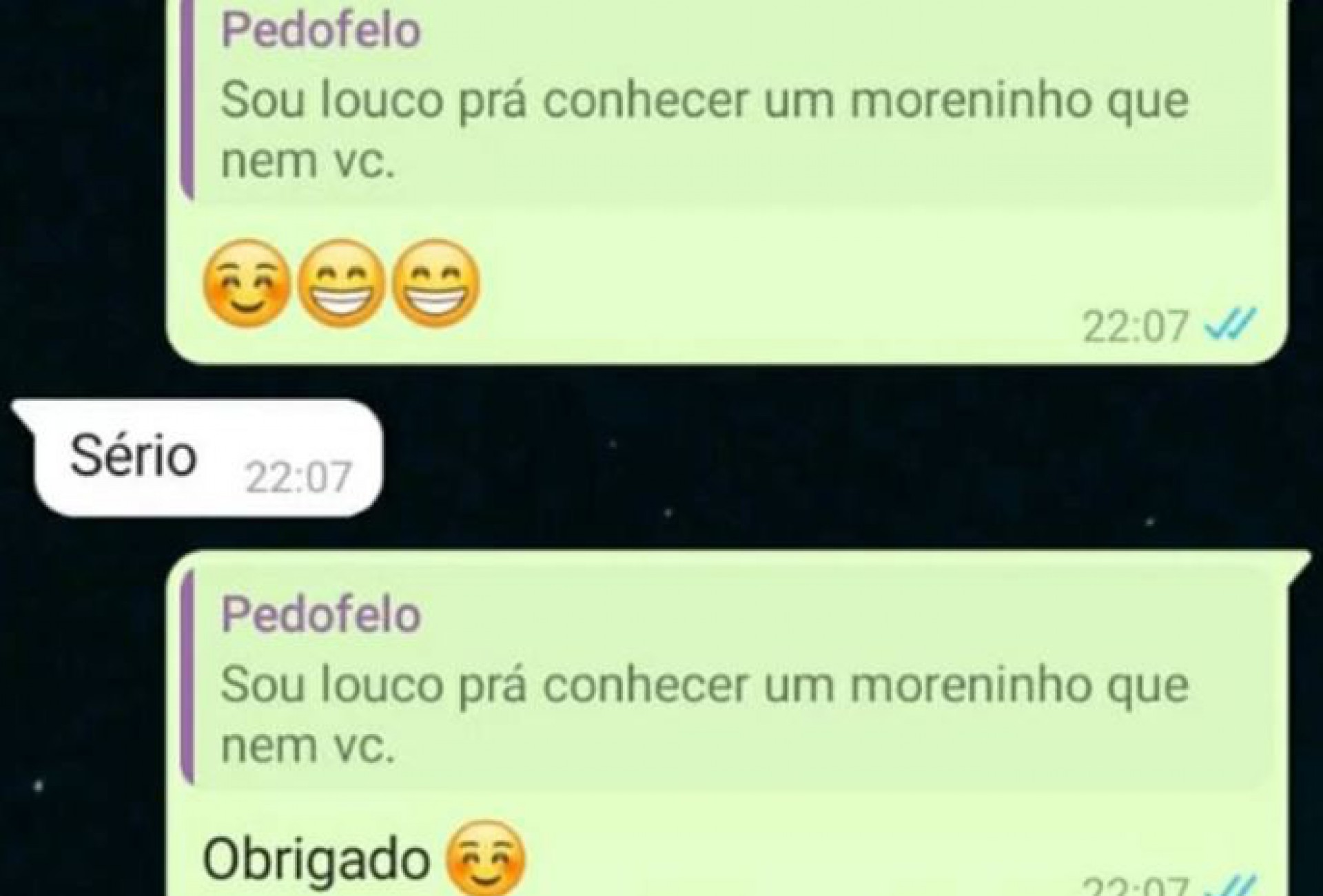 Prints mostram a troca de mensagens do militar com adolescentes - Reprodução