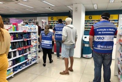 Ação do Procon-RJ constata propagandas enganosas em farmácias do Rio