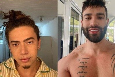 Gusttavo Lima retribui convite e chama Whindersson Nunes para 'tomar uma'