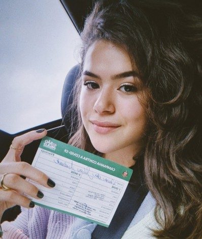 Maisa Silva recebe primeira dose da vacina contra covid-19 - Reprodução