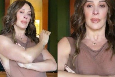 Vídeo! Claudia Raia dança com vestido transparente e mostra seios