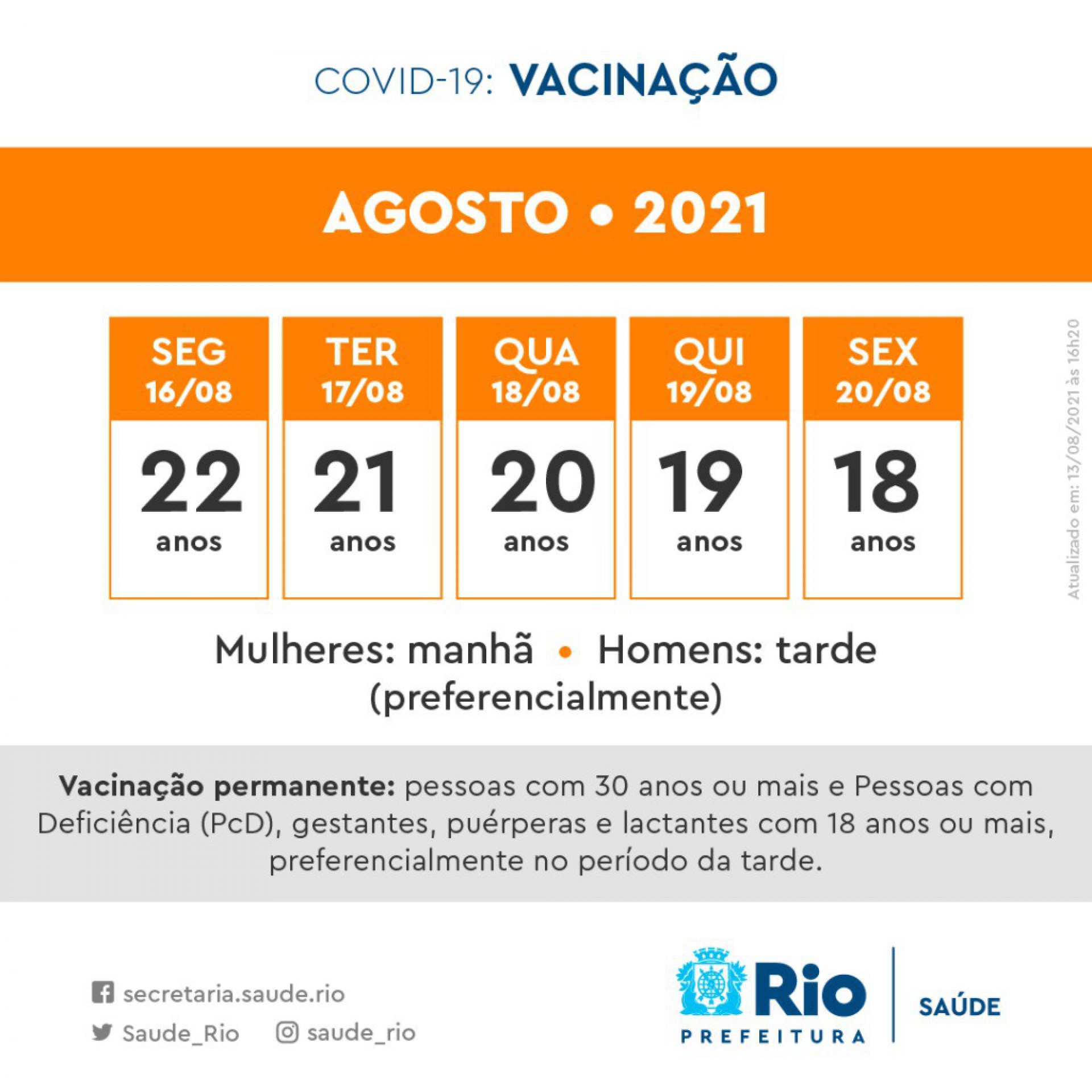 Calendário da cidade do Rio a partir do dia 16 - DIVULGAÇÃO