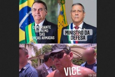 Bolsonaro debocha de Mourão em grupo do WhatsApp