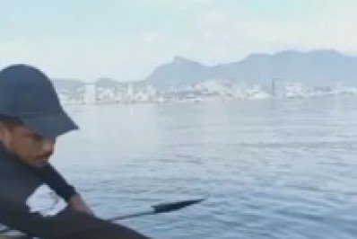 Pescadores resgatam gato que foi jogado da ponte Rio-Niterói