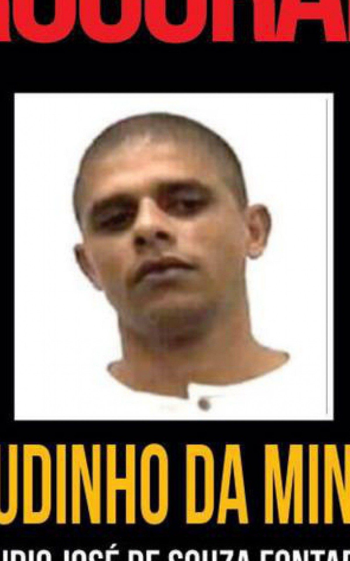 Claudinho da Mineira quando procurado em cartaz do Disque Den&uacute;ncia. Criminoso foi preso em 2015