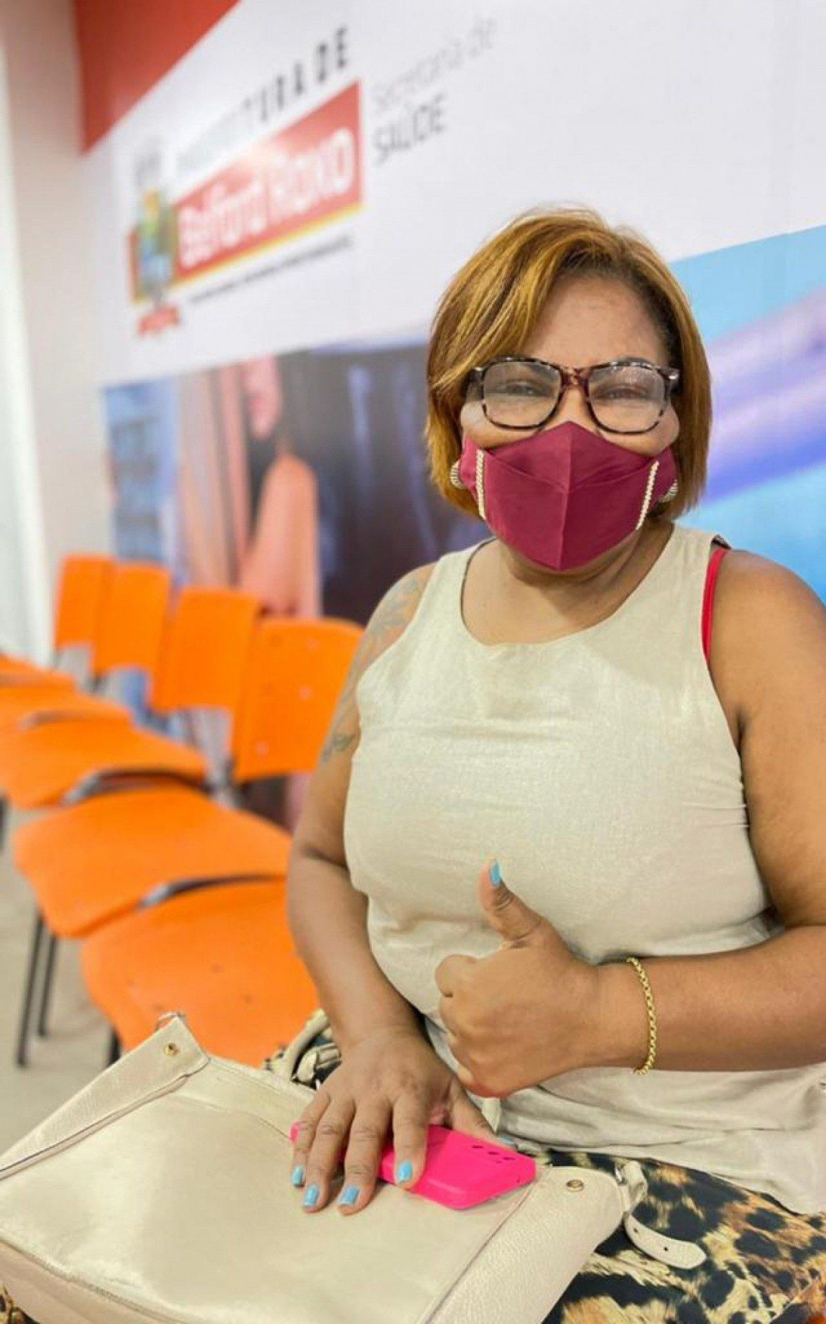 Geisa Souza gostou do atendimento no Centro M&eacute;dico e fez radiografia do joelho