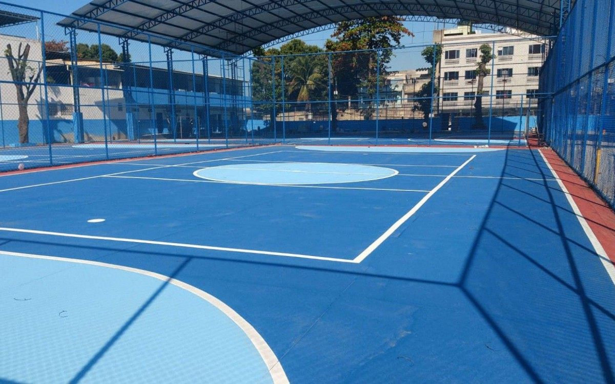 Caxias reforma escola municipal e constrói nova praça no Parque Lafaiete - Divulgação