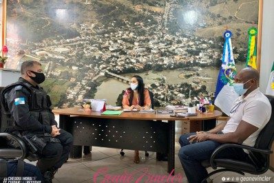 Cardoso Moreira: Novo comandante da 4ª Cia do 29º BPM se reúne com prefeita