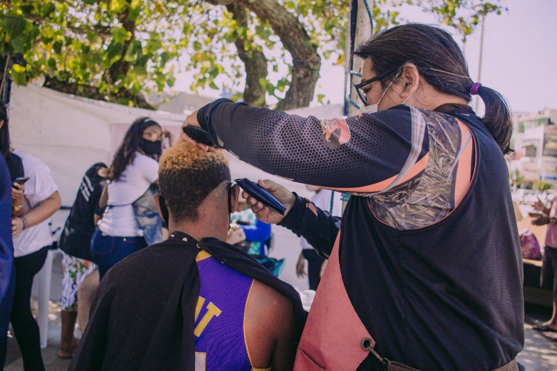 Em parceria com a Secretaria de Saúde, foram realizadas aferição de pressão arterial e medição de glicose - Divulgação