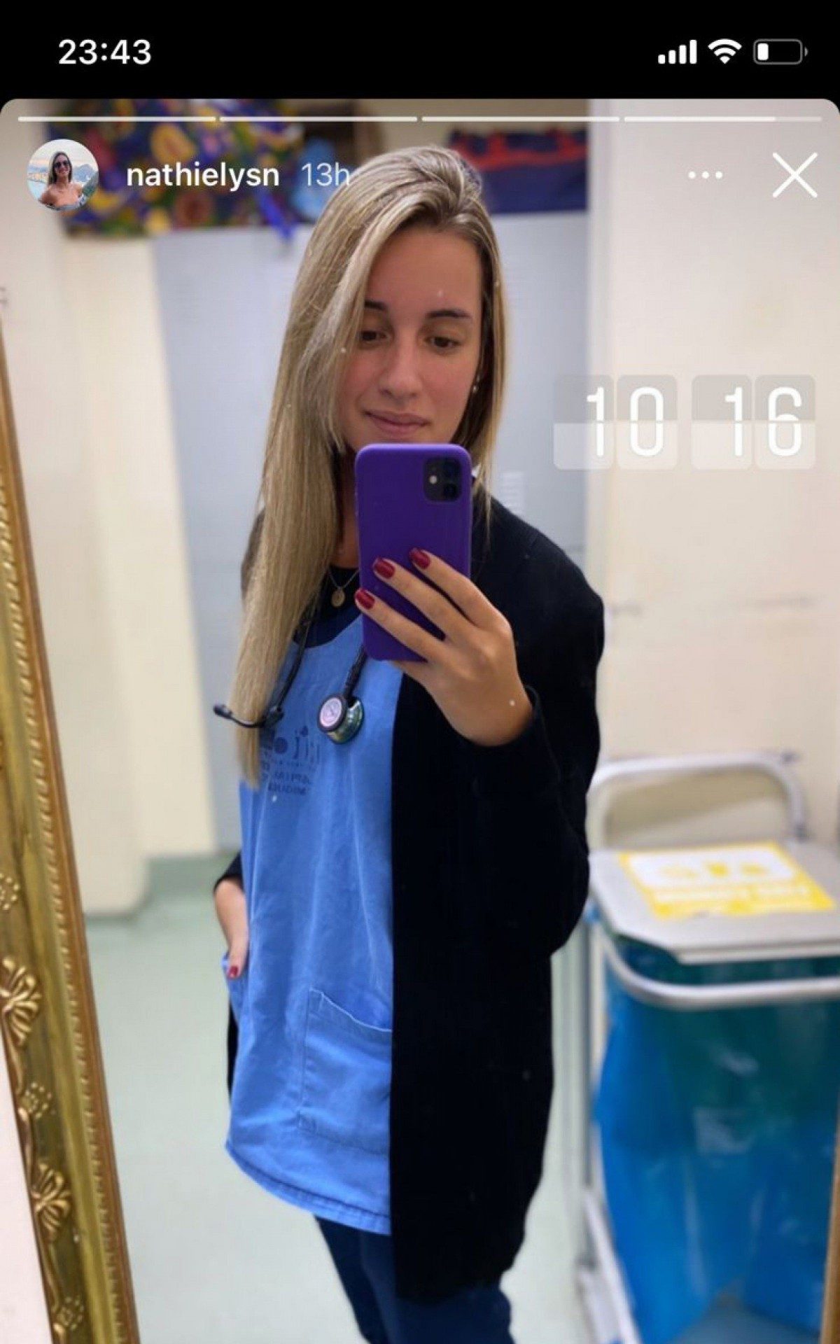 Estudante de odontologia fez fotos com roupas usadas por profissionais de sa&uacute;de