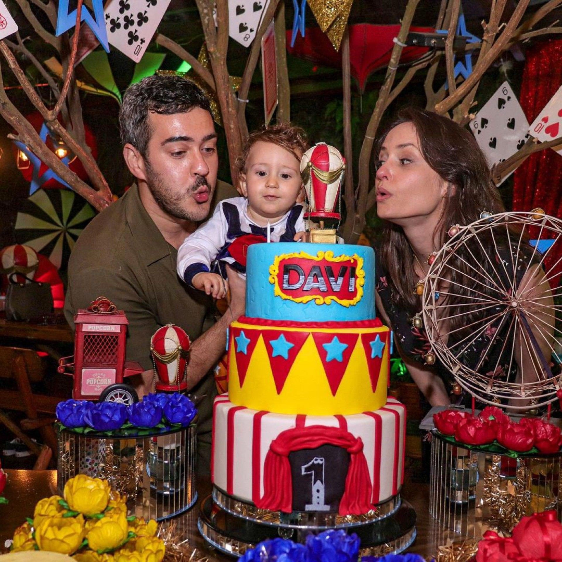 Marcos Veras, Davi e Rosanne Mulholland - Foto: Reprodução Instagram