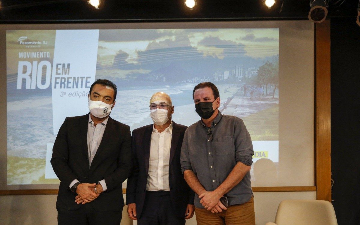 Primeiro dia da terceira edi&ccedil;&atilde;o do Movimento Rio em Frente da Fecom&eacute;rcio em parceria com o Jornal O DIA contou com a presen&ccedil;a do governador Claudio Castro e do prefeito Eduardo Paes. Cr&eacute;dito: Eduardo Uzal/AG&Ecirc;NCIA O DIA