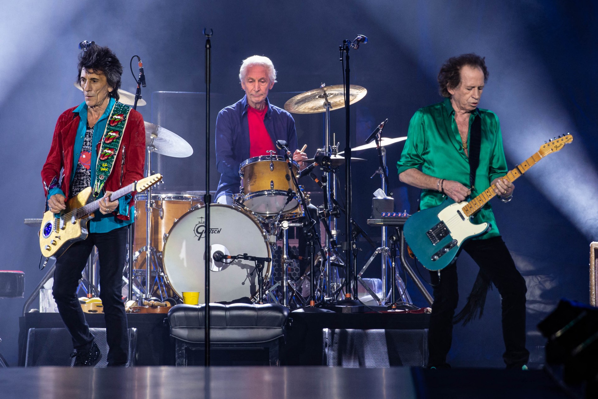 Ronnie Woods, Charlie Watts e Keith Richards - AFP