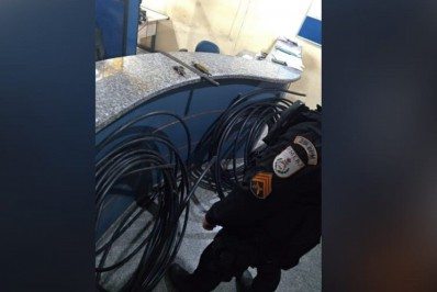 Italva: Adolescente é apreendido e dupla é presa por furto de cabo de fibra ótica