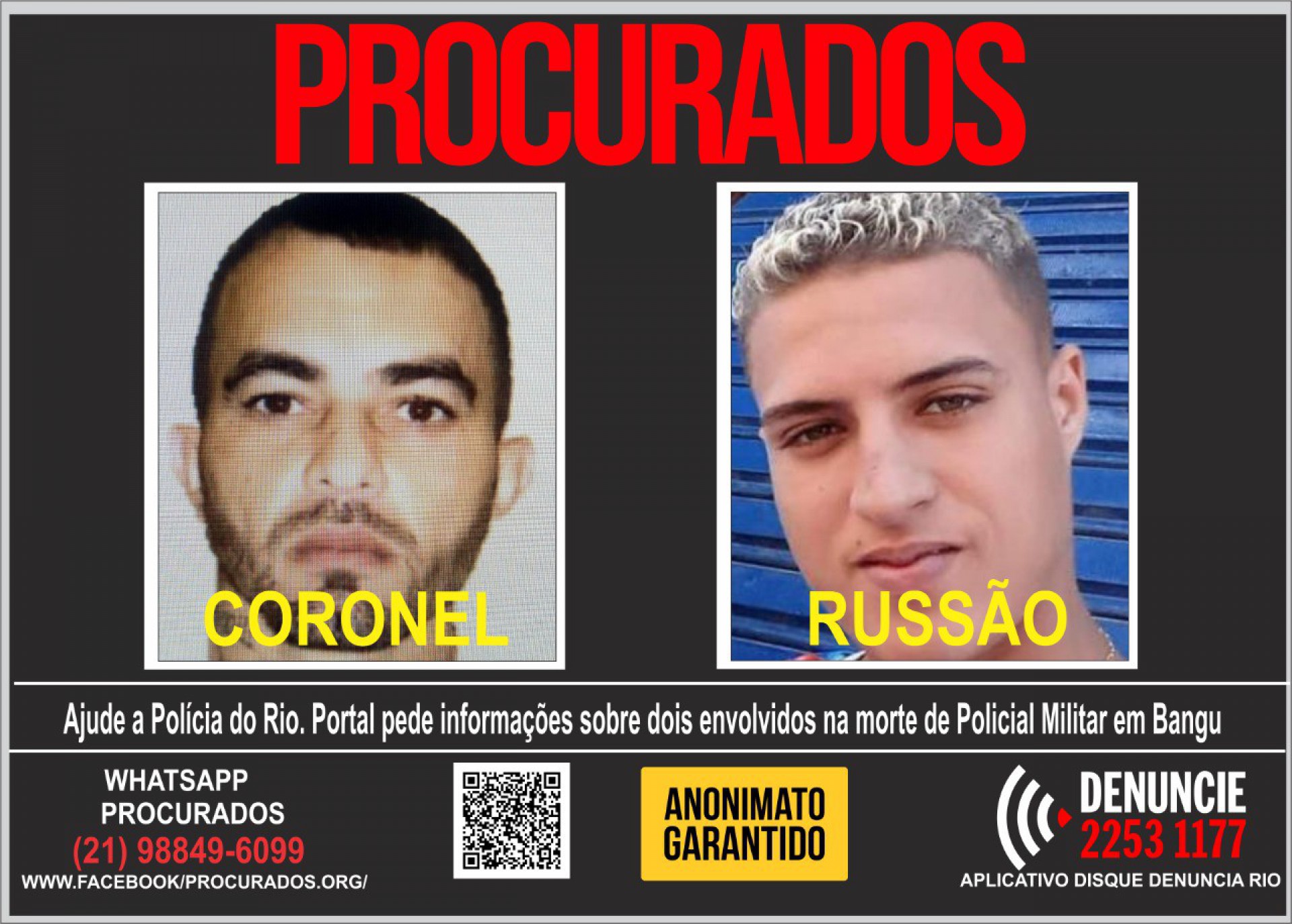 L&iacute;der do tr&aacute;fico em Marechal Hermes &eacute; procurado suspeito de matar sargento da PM em 2020