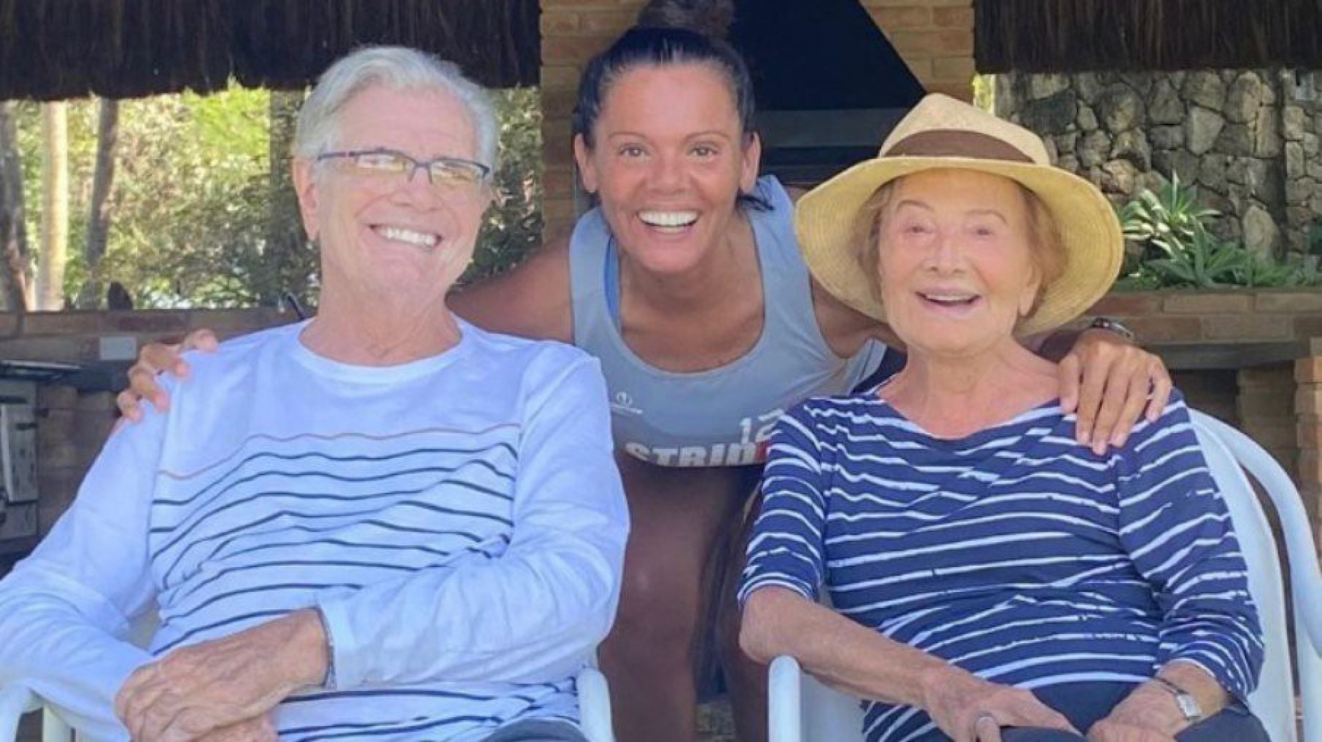 Tarcísio Meira e Gloria Menezes com a nora, Mocita Fagundes