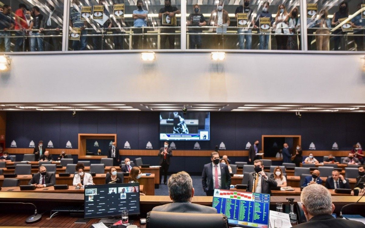 Plenário da Alerj aprovou o PL na sessão de ontem - Julia Passos/Divulgação Alerj