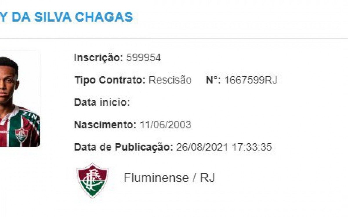 Contrato de rescis&atilde;o de Kayky