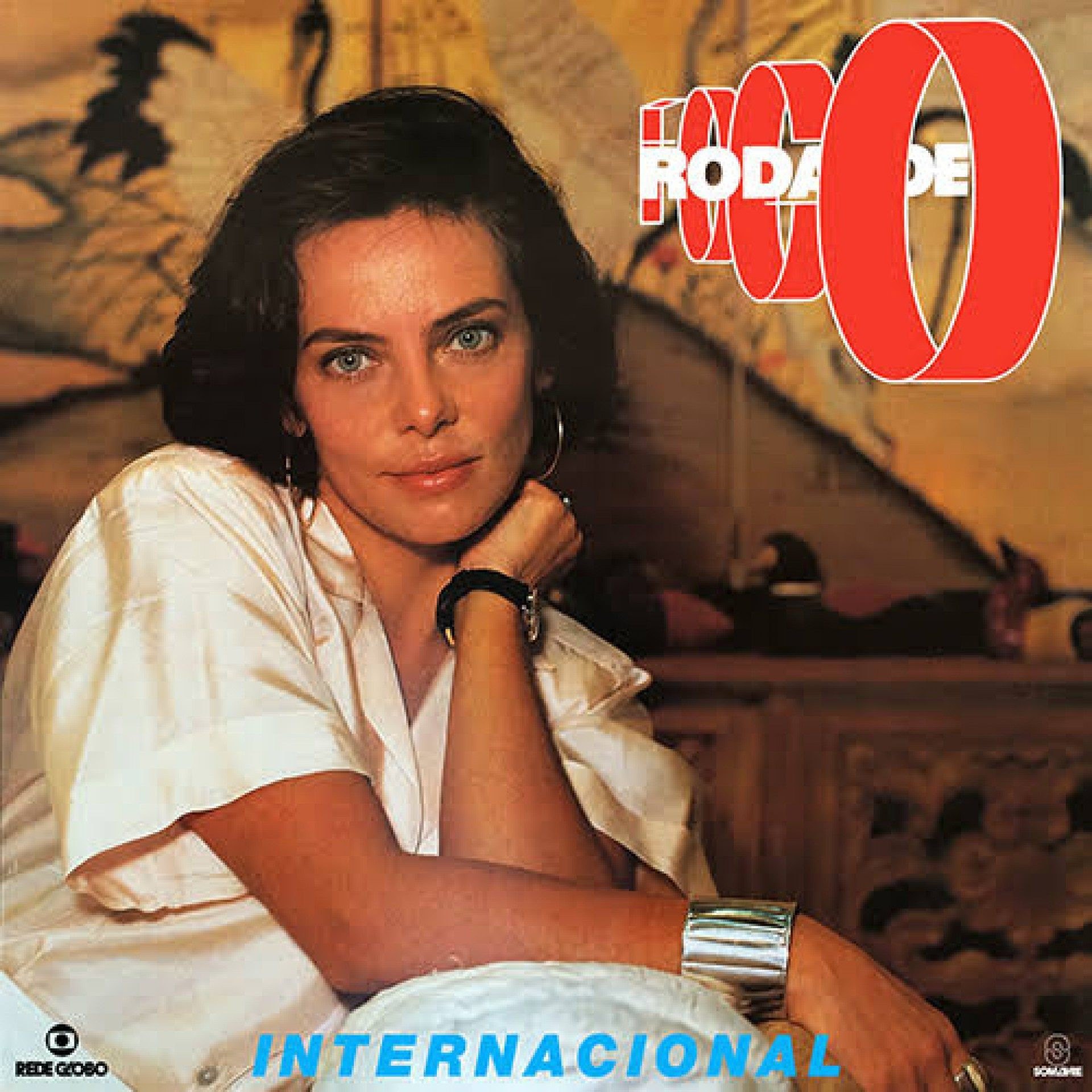 Bruna Lombardi na capa do disco Internacional da novela Roda de Fogo - Foto: TV Globo