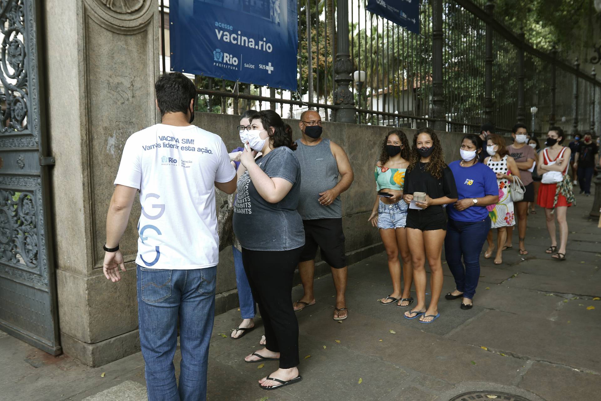 Ponto de vacinação no Palácio do Catete - Reginaldo Pimenta / Agência O Dia