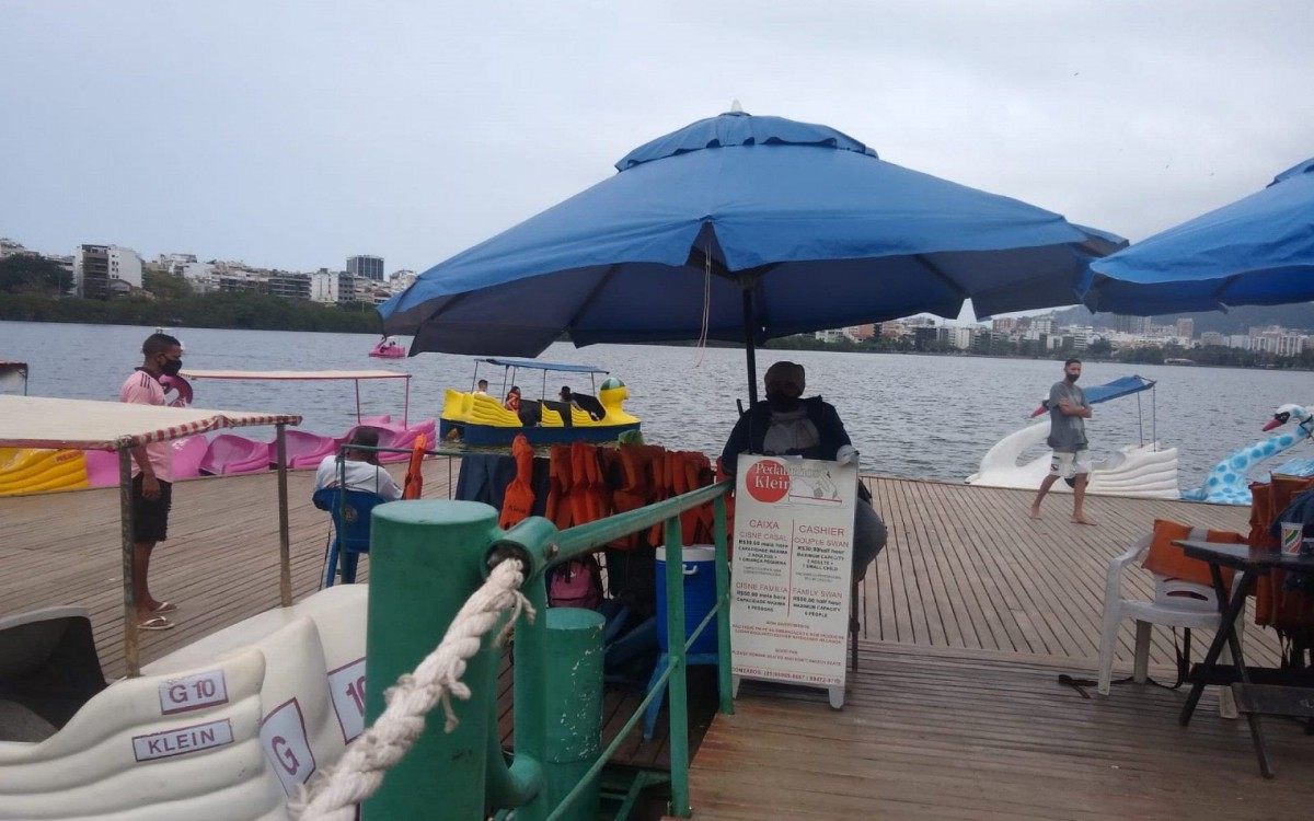 Empresas de pedalinhos e de brinquedos infláveis foram autuadas e interditadas - Divulgação/Seop