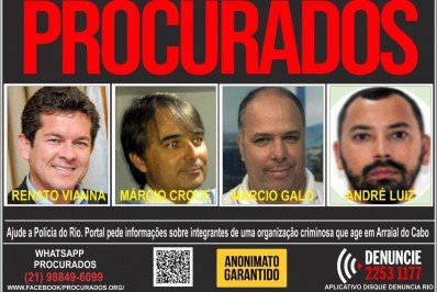 Portal dos Procurados lança cartaz com foto de ex-prefeito de Arraial do Cabo foragido