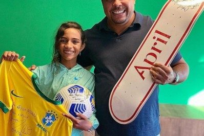 Ronaldo e Rayssa Leal se encontram em São Paulo: 'Fenômeno de talento e simpatia'