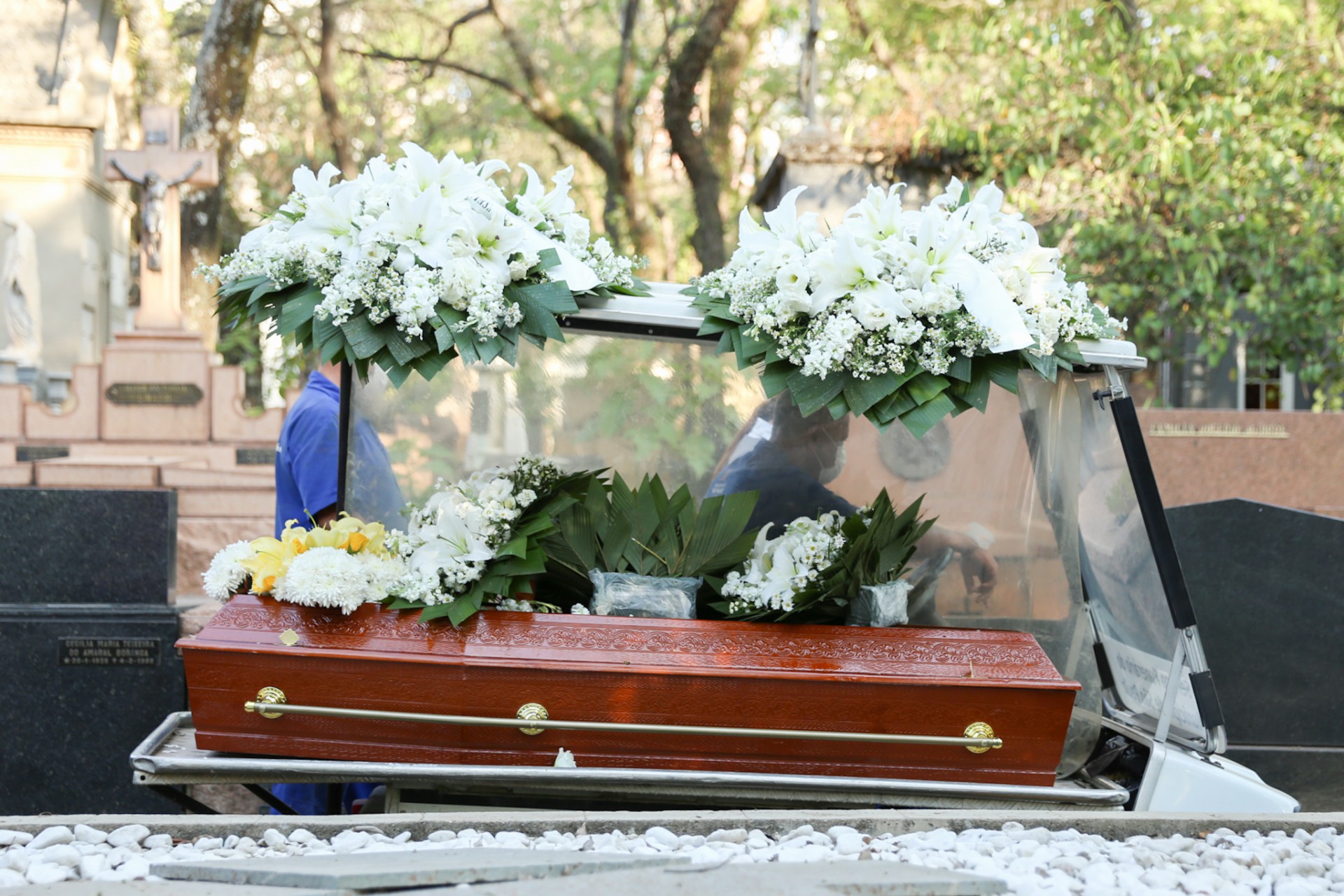Corpo do ator Sérgio Mamberti é sepultado no Cemitério da Consolação, na região central de São Paulo, na tarde desta sexta-feira - Ag. News