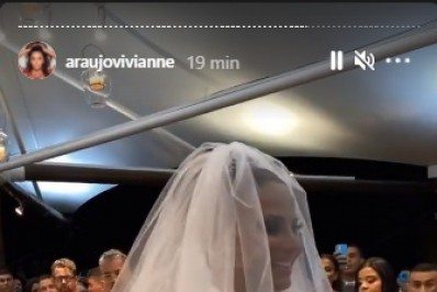 Veja o álbum de fotos do casamento de Viviane Araújo