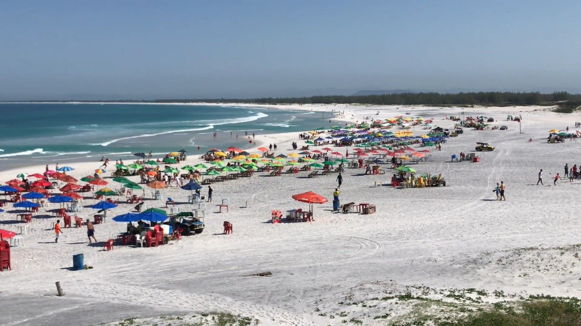 Praia Grande registra grande movimentação de turistas - Foto: Vinícius Pereira