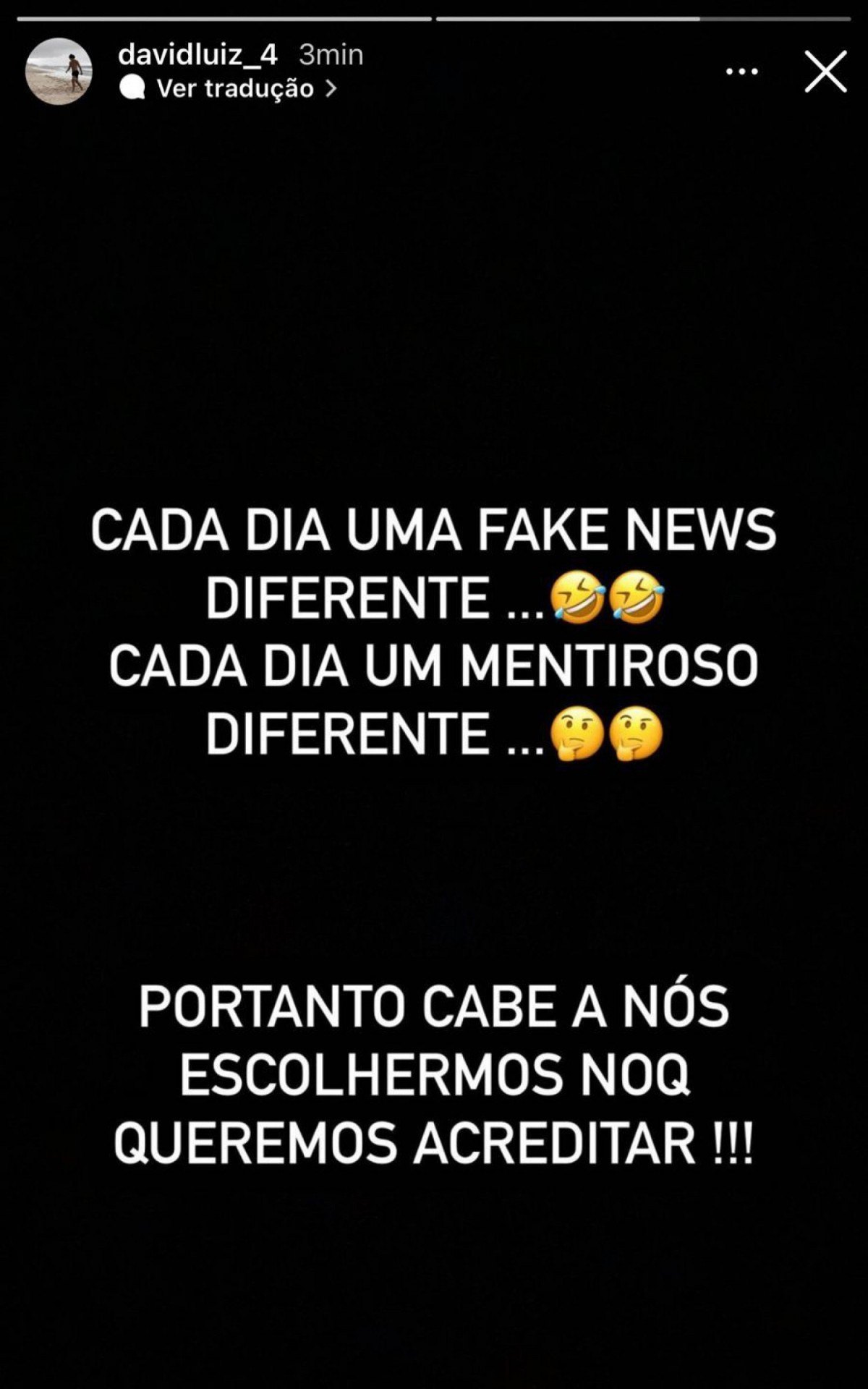David Luiz faz desabafo sobre especulações