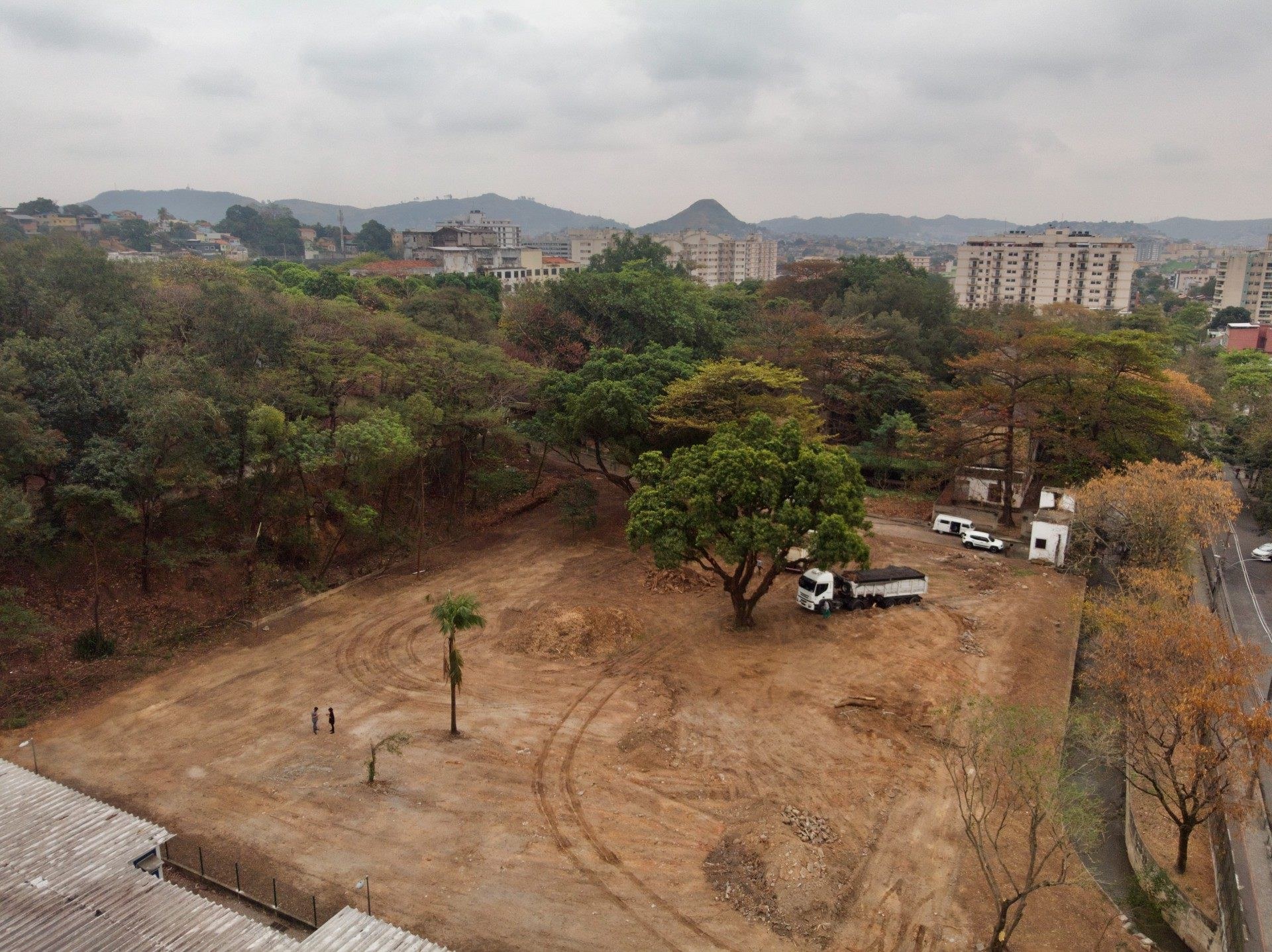 Fotos do início das obras do Parque Nise da Silveira. - Rhavinne Vaz