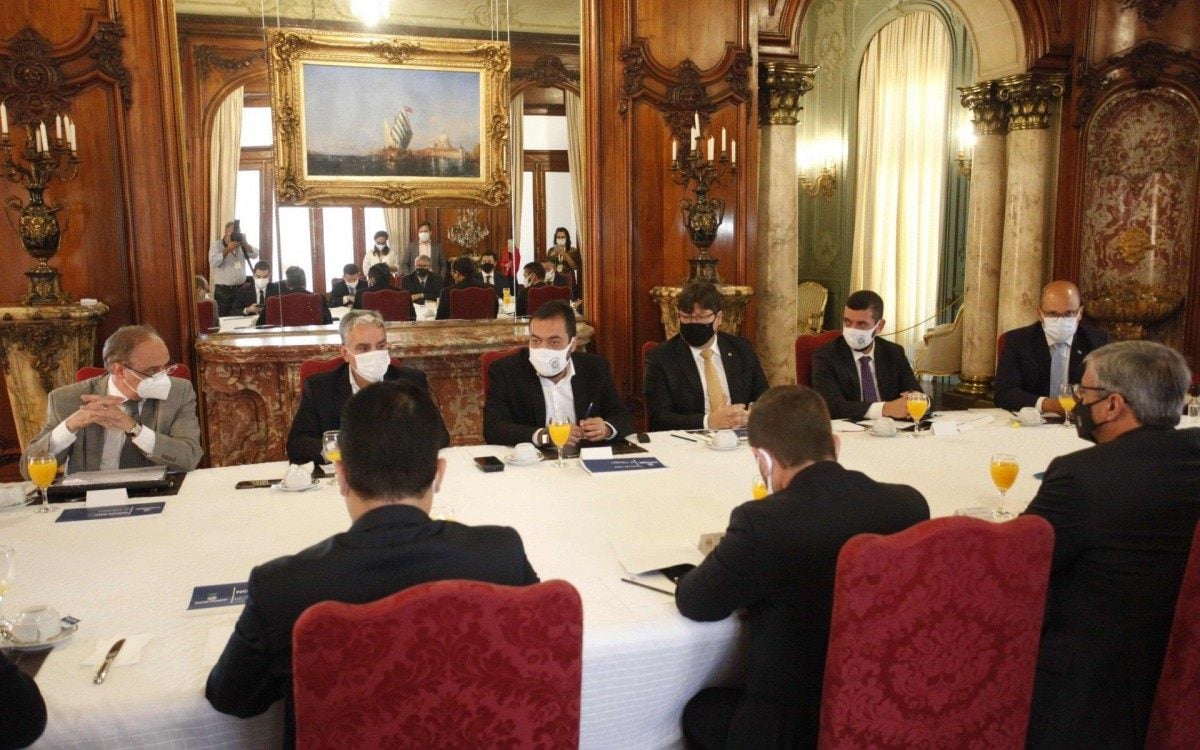 Governador Cláudio Castro se reuniu com os Poderes nesta quarta-feira - Divulgação/Governo do Estado
