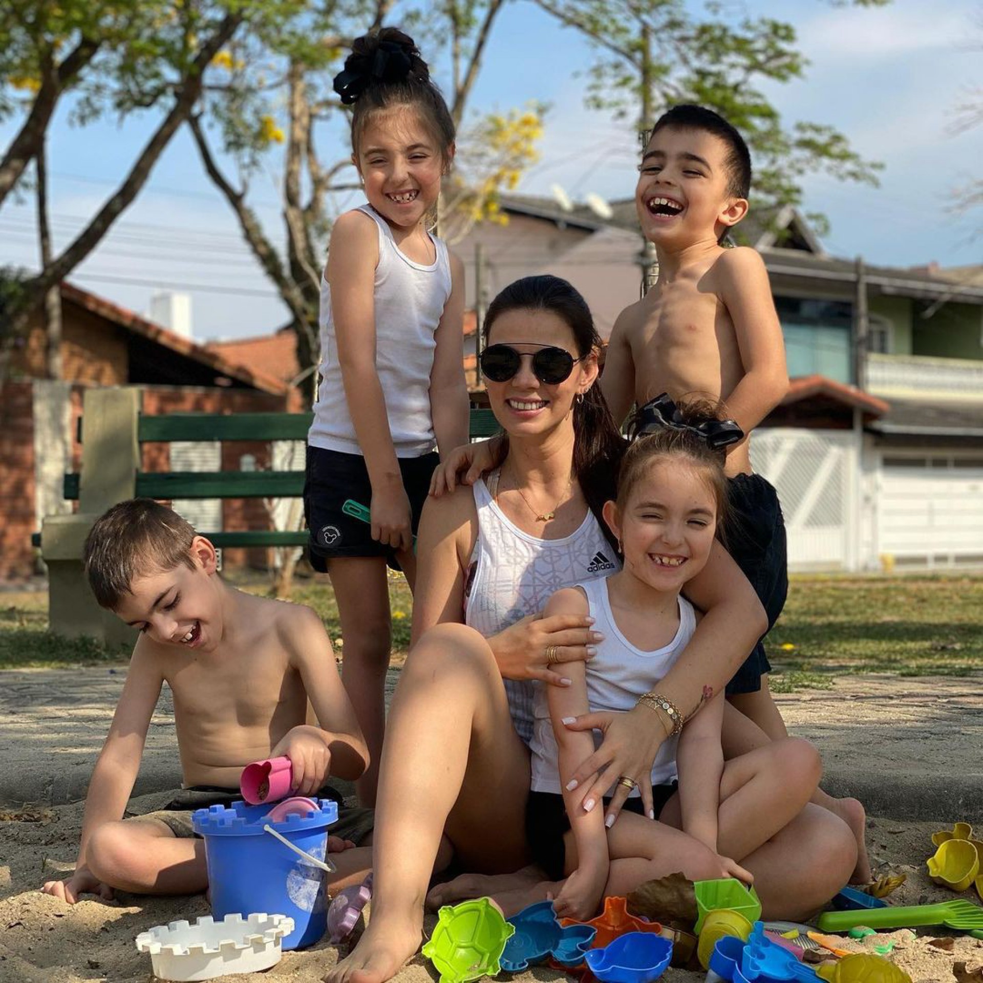 Patty Pontes e os filhos - Reprodução