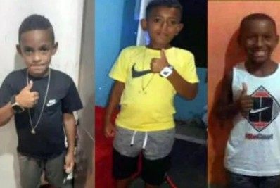 Lucas Matheus, 9 anos, Alexandre Silva, 11, e Fernando Henrique,12 - Reprodução