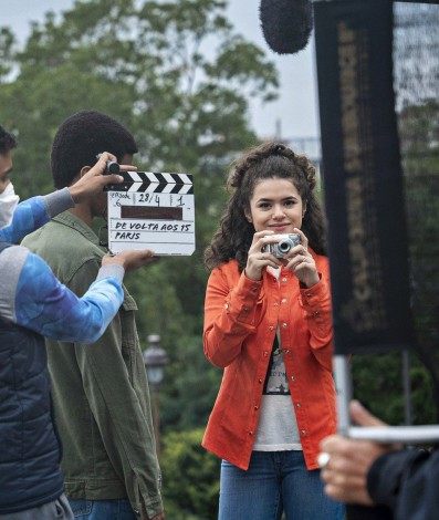 Maisa nas filmagens da nova série da Netflix, 'De Volta aos 15' - Reprodução/Instagram