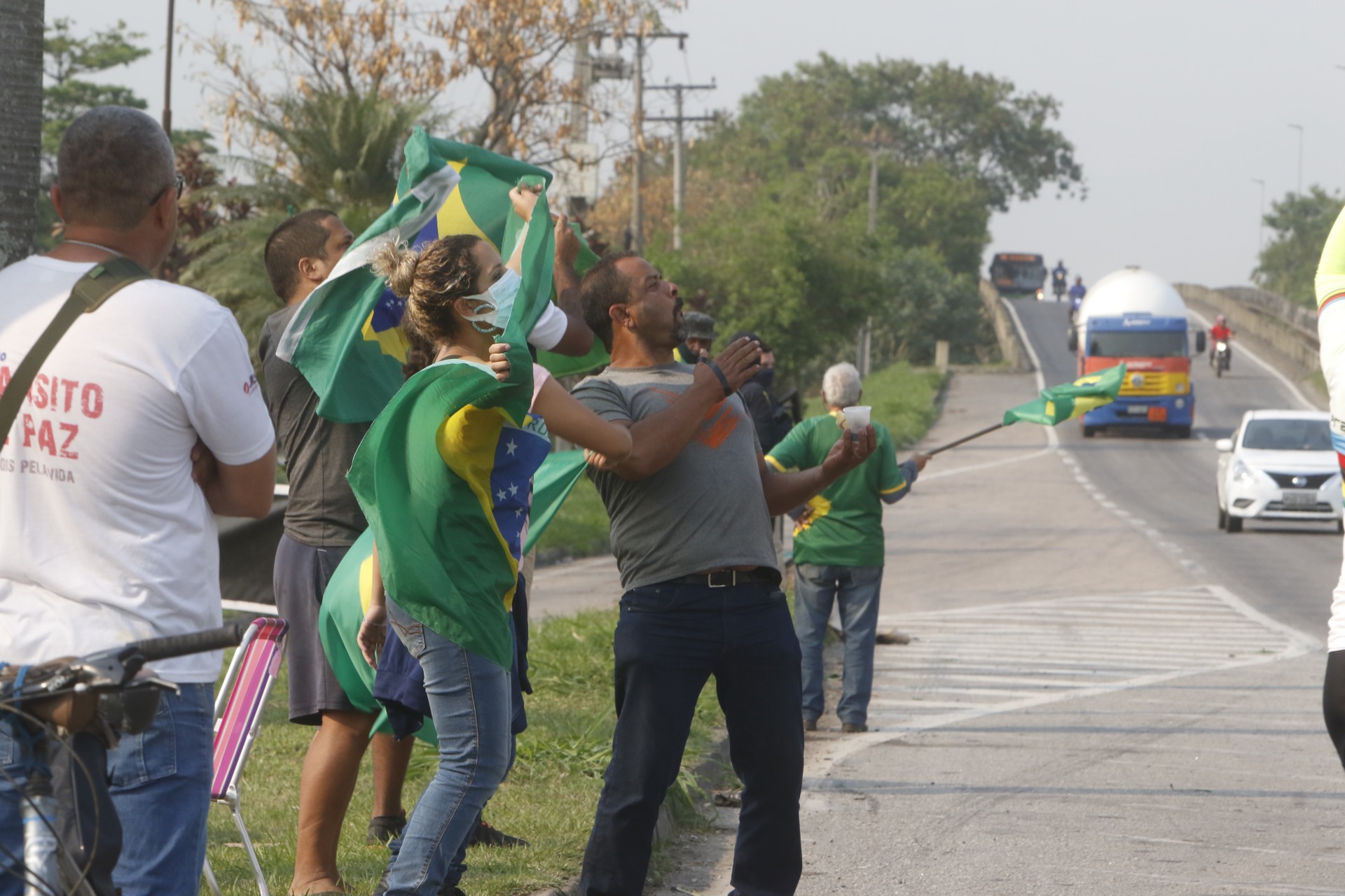 Geral - Manifestaçao caminhoneiros na BR040, na altura da reduc. - Reginaldo Pimenta / Agencia O Dia