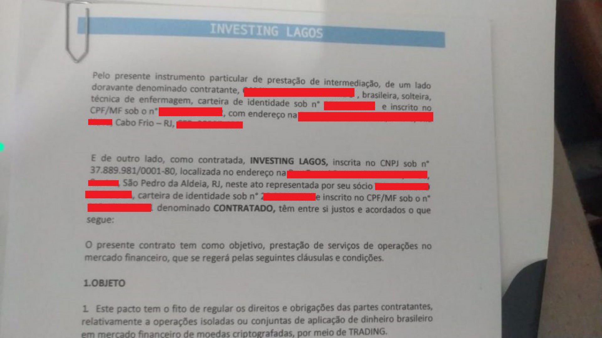 Com o montante investido, não tem sobrado nem para o aluguel - Luiz Felipe Rodrigues (RC24h)