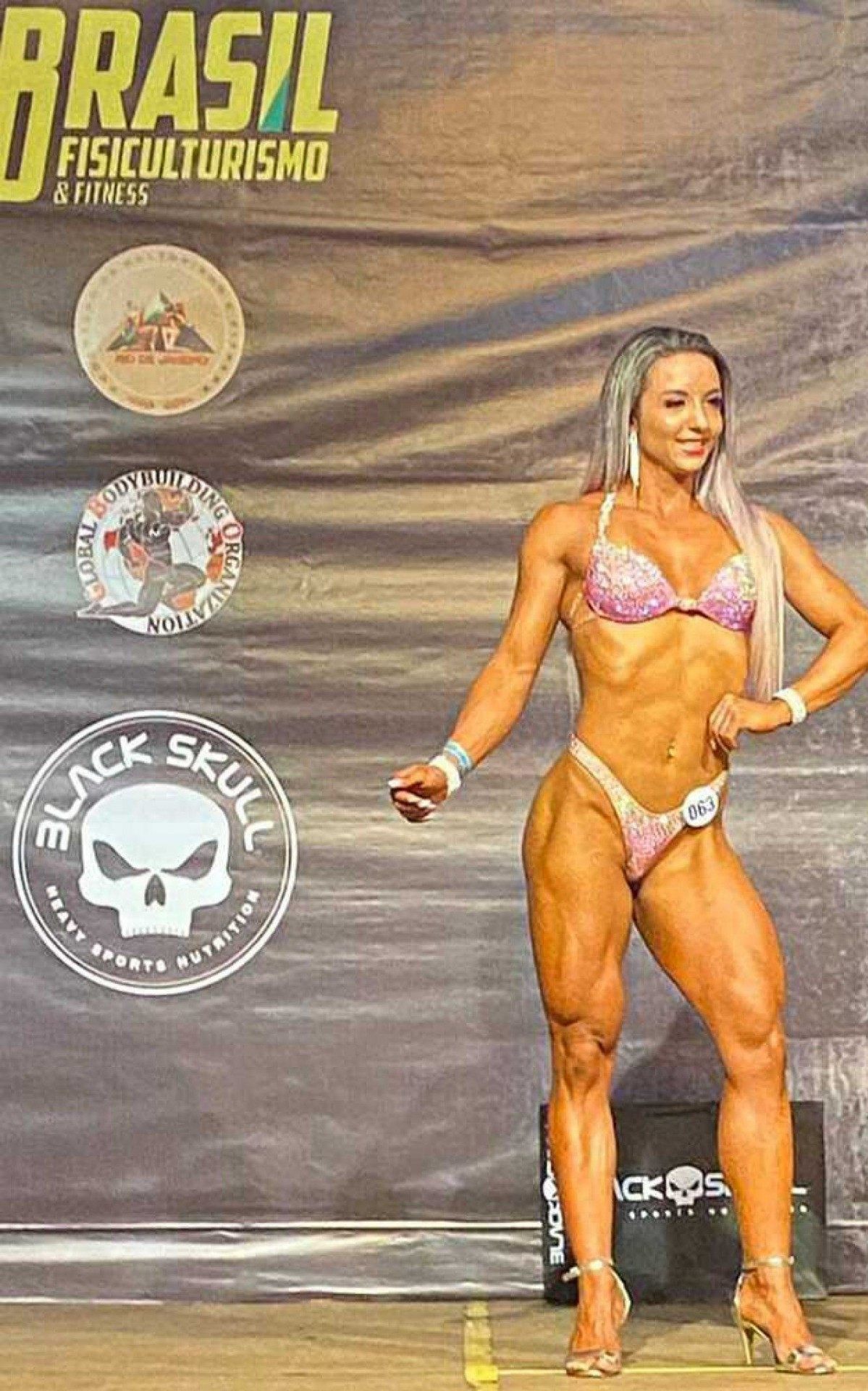 Fisiculturista Thamiris Freitas, de 27 anos. 