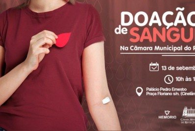 Câmara Municipal do Rio fará mutirão para doação de sangue na segunda-feira